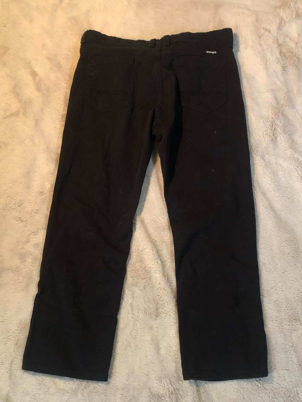 WRANGLER Boys 14 Husky Black Straight Leg Stretch Denim Jeans